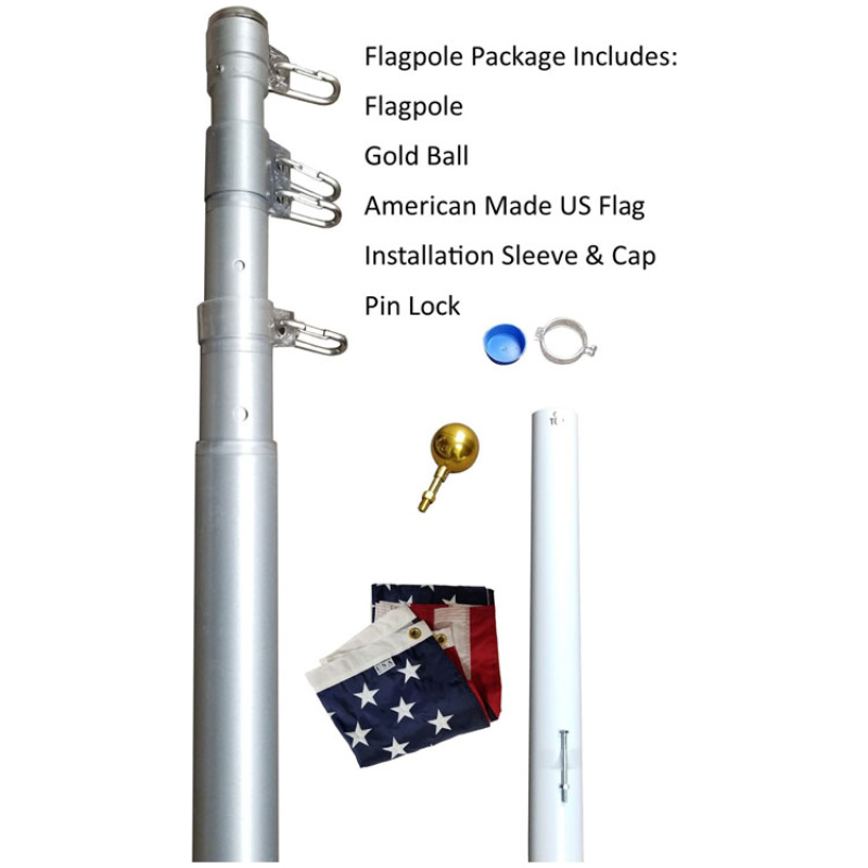 Telescopic Flagpole USA Made 16, 20, or 25 foot